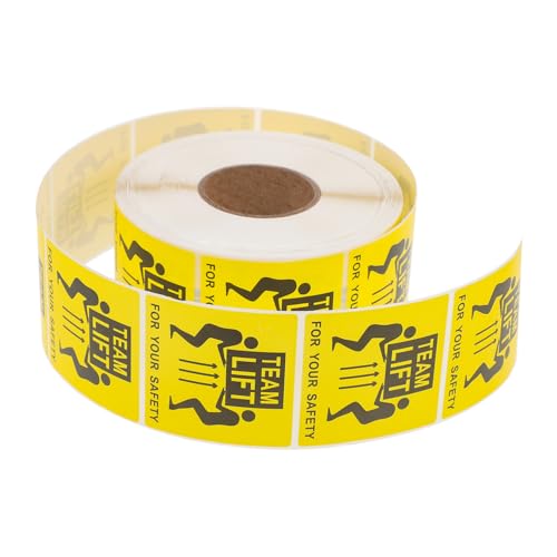 HOLIDYOYO Roll Heavy Shipping Sticker Selbstklebende Warnaufkleber für Team Lift Caution Label für Schwere Objekte für und Lagerhaltung Stark Haftend und Auffällig von HOLIDYOYO