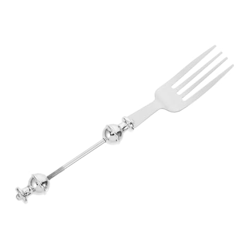 HOLIDYOYO Rührgabeln Obstgeschirr Retro Löffel Tafelgabel Serviergabeln Perlengabeln DIY Perlengabel Rührgabeln Dessertgabeln Tragbare Silber Zinklegierung von HOLIDYOYO