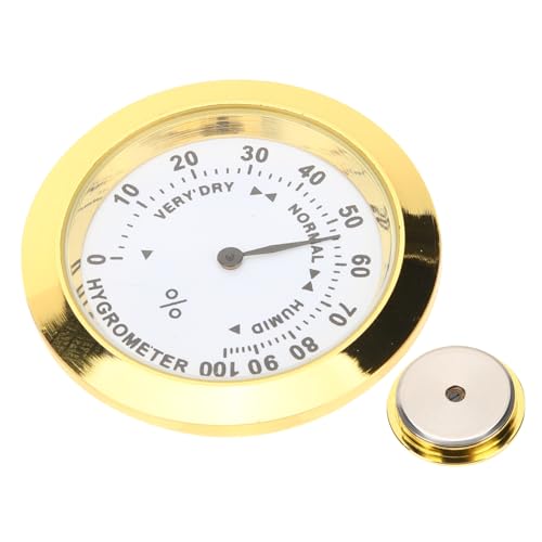HOLIDYOYO Rundes Messgerät für Luftfeuchtigkeit Violin Hygrometer Batterien Präzises Analog hygrometer für Geigenkoffer und Musikinstrumente Kompakt und Tragbar für Gitarrenpflege von HOLIDYOYO
