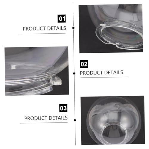 HOLIDYOYO Rundliche Lampenschirm Outdoor Transparent Robust Stoßfest Vielseitig für Garten Terrasse Geeignet Schützt Glühbirnen Langlebig von HOLIDYOYO