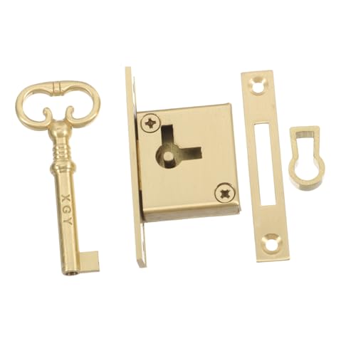 HOLIDYOYO Schrankschloss aus Robustem Messing mit Schlüssel Vielseitig für Möbel und Briefkästen Sicheres Kastenschloss Langlebiges Möbel Schubladenschloss für Büro und Zuhause von HOLIDYOYO