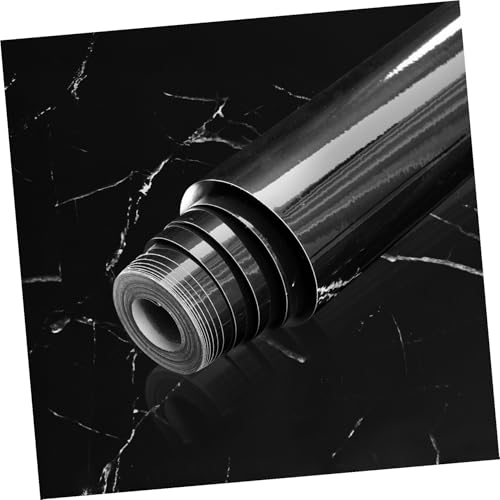 HOLIDYOYO Selbstklebende Marmor Tapete Schwarz Satin Glanz Abziehbar Wiederverwendbar Für Küche Bad Wohnzimmer Schlafzimmer Wände Flexible Schneidbar Rückstandsfrei Entfernba HOLIDYOYO Selbstklebende Marmor Tapete Schwarz Satin Glanz Abziehbar Wiederverwendbar Für Küche Bad Wohnzimmer Schlafzimmer Wände Flexible Schneidbar Rückstandsfrei Entfernba von HOLIDYOYO