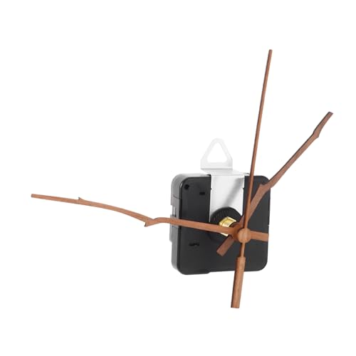 HOLIDYOYO Silent DIY Uhrwerk mit Langem Schaft und Walnuss Holzzeigern Geräuschloses Quarz Uhrwerk Ersatz für Wanduhr mit Sanftem Sekundenzeiger Klassische Retro Uhr Ersatzteil von HOLIDYOYO