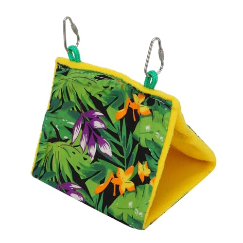 HOLIDYOYO Sommer Vogelhängematte für Kleine Papageien und Kanarienvögel Tropisches Regenwaldmuster Atmungsaktiv Langlebig Sicherer Schlafplatz Hängesitz für Vogelkäfig und Außengehege S Grün HOLIDYOYO Sommer Vogelhängematte für Kleine Papageien und Kanarienvögel Tropisches Regenwaldmuster Atmungsaktiv Langlebig Sicherer Schlafplatz Hängesitz für Vogelkäfig und Außengehege S Grün von HOLIDYOYO