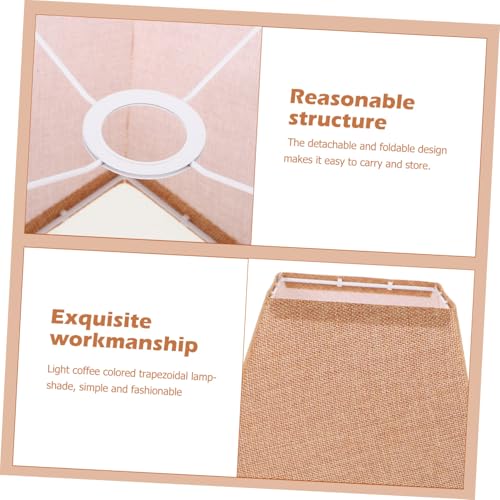 HOLIDYOYO Stoff Lampenschirm Trapezförmig Abnehmbar Faltbar für Tischlampe Stehleuchte Hotel Lichtschutz Dekorativer Ersatzschirm mit Weichem Lichtschutz für Wohn Arbeitsräume von HOLIDYOYO