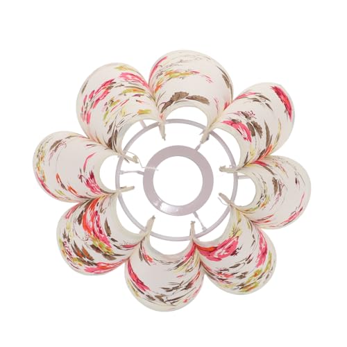 HOLIDYOYO Stoff lampenschirm Blütenform Langlebig Stabil Dekorativ für Tischlampe Wohnzimmer Schlafzimmer Augenschutz Sanftes Licht von HOLIDYOYO