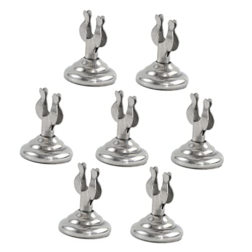 HOLIDYOYO Teiliges Mini Tischkartenhalter U Förmige Edelstahlclips mit Spiral Muster und Namensschildhalter für Party Hochzeit Restaurant und Silberfarben von HOLIDYOYO