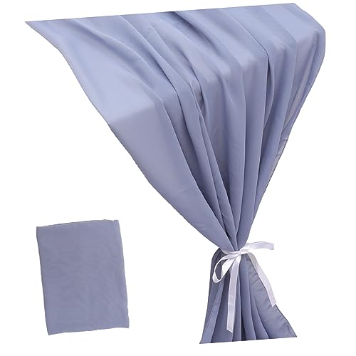 HOLIDYOYO Tischdecke mit Flagge Hochzeitsdekor Tischdecken Tuch Dekorationen Weiß Party Table Runner Urlaub Tischläufer tischdecke läufer Tischläufer für die Hochzeit Chiffon Blau von HOLIDYOYO