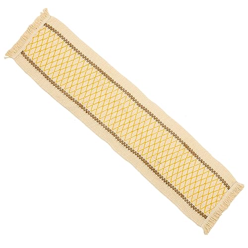 HOLIDYOYO Tischläufer mit Quaste Leinen Wohnkultur Party Table Runner Bankett Esstisch Farmhouse Tischläufer Tischdecke für Hochzeitstischläufer tischdecke läufer Tischtuch Flachs Gelb von HOLIDYOYO
