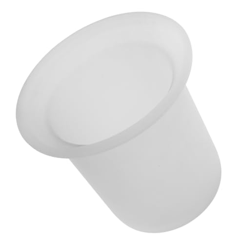 HOLIDYOYO Toilettenbecher Wc-kolben Mit Halter Toilettenbürsten Kolbenhalter Wc-bürste Zur Wandmontage Dekorative Badezimmeraccessoires Wc-bürstenhalter Klobürste Weiß Glas von HOLIDYOYO