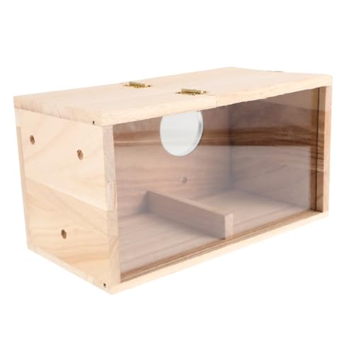 HOLIDYOYO Transparente Holzbrutbox für Wellensittiche Sichere Brutbox Zuchtbox mit Acrylfenster Geräumiges Vogelhaus für Nager Sittiche Nymphensittiche Papageien Einfache Beobachtung und HOLIDYOYO Transparente Holzbrutbox für Wellensittiche Sichere Brutbox Zuchtbox mit Acrylfenster Geräumiges Vogelhaus für Nager Sittiche Nymphensittiche Papageien Einfache Beobachtung und von HOLIDYOYO