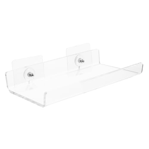 HOLIDYOYO Transparente Wandablage U Förmig ohne Bohren Badezimmer und Küchenregal Design Platzsparend aus Strapazierfähigem für Stilvolle Organisation von HOLIDYOYO