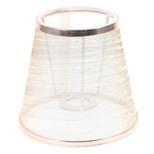 HOLIDYOYO Transparenter Runder Stoff lampenschirm für Deckenlampe Vintage stil Weiches Licht Vielseitig Einsetzbar für Schlafzimmer Wohnzimmer Büro und Gästezimmer Dekorativer Lampenbezug von HOLIDYOYO