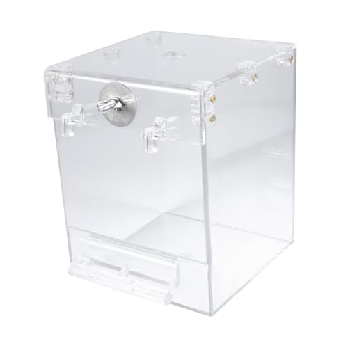 HOLIDYOYO Transparentes Dickwandiges Vogelbad für Kleine Vögel Hängende Platzsparende Duschwanne aus Umweltfreundlichem Material Bruchsicher und Praktisch für Wellensittiche und Papageien von HOLIDYOYO