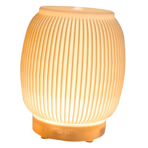 HOLIDYOYO USB Aroma Diffuser mit Warmem Licht Kleiner Desktop Luftbefeuchter für Büro und Zuhause Leiser Aroma Diffusor zur Aromatherapie und Entspannenden Raumluftgestaltung von HOLIDYOYO