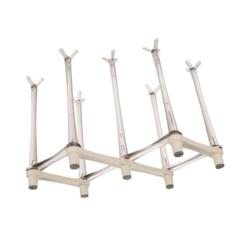 HOLIDYOYO Verstellbares Abtropfgestell für Gläser und Tassen Platzsparende Küchenablage für Trinkbehälter Design für Küche Bar und Büro von HOLIDYOYO
