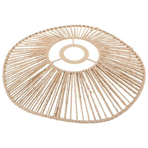 HOLIDYOYO Vintage Lampenschirm Fassung Simulierter Rattan Lampenschirm Papierseil Einfach zu Montieren Deckenlampe für Wohnzimmer Restaurant Naturfarbener Retro Lichtschutz HOLIDYOYO Vintage Lampenschirm Fassung Simulierter Rattan Lampenschirm Papierseil Einfach zu Montieren Deckenlampe für Wohnzimmer Restaurant Naturfarbener Retro Lichtschutz von HOLIDYOYO