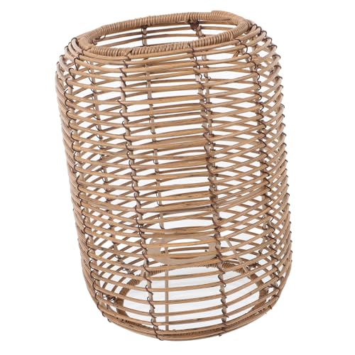 HOLIDYOYO Vintage Lampenschirm Handgewebtem Künstlichem Rattan Großer Dekorativer Lampenschirm für Hängelampe und Deckenleuchte im Retro Stil für Wohnzimmer und Esszimmer HOLIDYOYO Vintage Lampenschirm Handgewebtem Künstlichem Rattan Großer Dekorativer Lampenschirm für Hängelampe und Deckenleuchte im Retro Stil für Wohnzimmer und Esszimmer von HOLIDYOYO