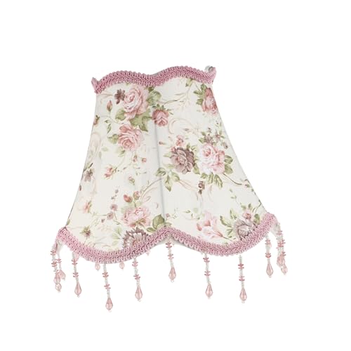 HOLIDYOYO Vintage Lampenschirm Tischlampe Retro Stil mit Fransen Passender Lampenschirm für Schreibtischleuchte Nachttischlampe und Wohnraumdekoration Vielseitig und Robust Rosa HOLIDYOYO Vintage Lampenschirm Tischlampe Retro Stil mit Fransen Passender Lampenschirm für Schreibtischleuchte Nachttischlampe und Wohnraumdekoration Vielseitig und Robust Rosa von HOLIDYOYO