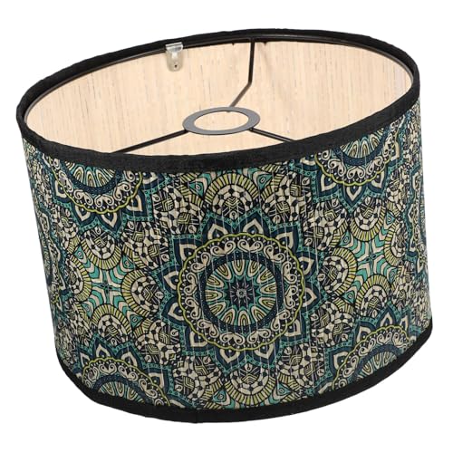 HOLIDYOYO Vintage Mandala Lampenschirm Rattan Dekorativer Lampenschirm für Hängelampe Stehlampe oder Tischlampe Leicht und Installieren für Stilvolle Raumgestaltung von HOLIDYOYO
