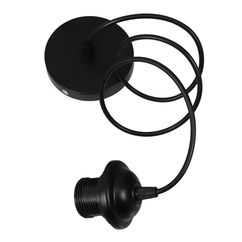HOLIDYOYO Vintage Metall Lampenfassung Mini Hängelampe Kabel Flexibel Für Pendelleuchten Küche Schlafzimmer Bars Restaurants Schwarz HOLIDYOYO Vintage Metall Lampenfassung Mini Hängelampe Kabel Flexibel Für Pendelleuchten Küche Schlafzimmer Bars Restaurants Schwarz von HOLIDYOYO
