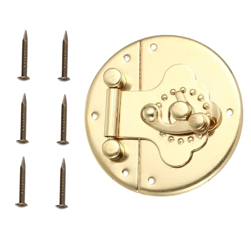 HOLIDYOYO Vintage Schmuckbox Schloss Robustes Kupfer Material Einfache Installation Dekorativer Retro Verschluss für Holzschatullen als Geschenkverpackung und Kistenverschluss von HOLIDYOYO