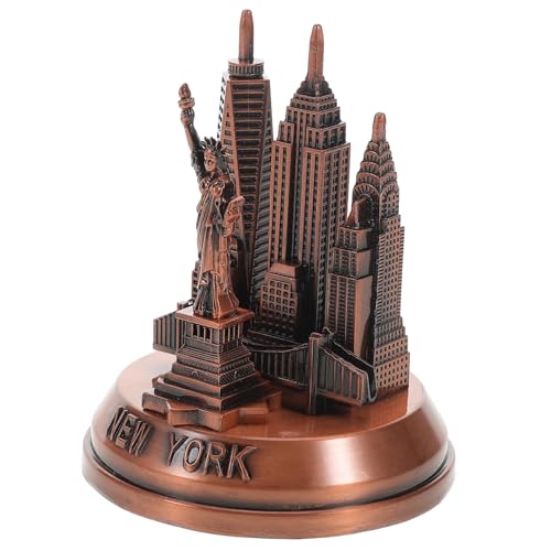HOLIDYOYO Wahrzeichen-Ornamente Deckel Bücherregal - Retro Gebäudestatue Büro Schmuck Juwelierorganisator Anzeige Gadgets Ästhetisch Kernstück Legierung von HOLIDYOYO