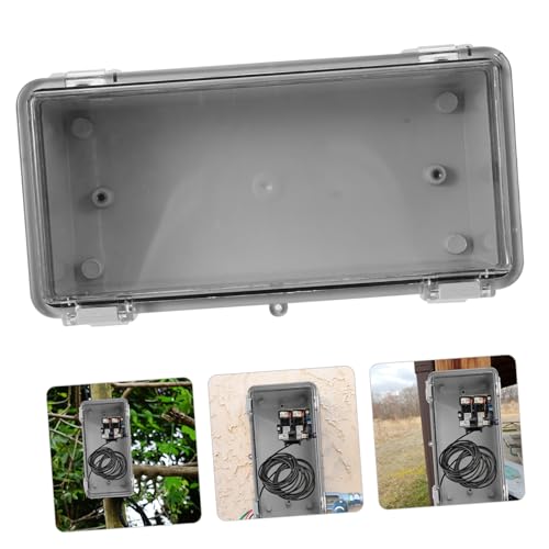 HOLIDYOYO Wasserdichte Kunststoff Anschlussdose Schutzbox für Außenbereich mit Transparentem PC Deckel Wetterfeste Abzweigdose für Elektrische Verbindungen Robuste Outdoor Junction Box von HOLIDYOYO