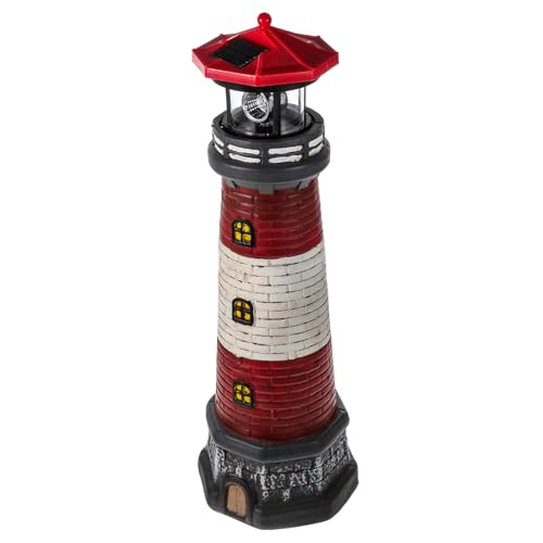 HOLIDYOYO Wasserdichte Solar Garten Leuchtturm Deko aus Langlebigem Resin mit Integriertem Solarlicht für Rasen und Außenbereich Dekorative Beleuchtete Statue für Gartendekoration HOLIDYOYO Wasserdichte Solar Garten Leuchtturm Deko aus Langlebigem Resin mit Integriertem Solarlicht für Rasen und Außenbereich Dekorative Beleuchtete Statue für Gartendekoration von HOLIDYOYO
