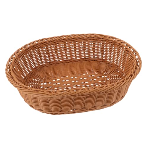 HOLIDYOYO Wasserfester Kunststoffkorb Obst Brotkorb Ovaler Rattanimitat Serviertablett Küche Obst Gemüsekorb für Arbeitsplatte Snack organizer Klein HOLIDYOYO Wasserfester Kunststoffkorb Obst Brotkorb Ovaler Rattanimitat Serviertablett Küche Obst Gemüsekorb für Arbeitsplatte Snack organizer Klein von HOLIDYOYO