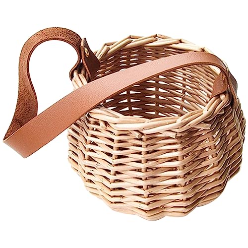 HOLIDYOYO Weidenkorb mit Ledergriff, für Hochzeit, Blumenmädchen, Süßigkeiten, Geschenk, Aufbewahrungskorb für Hochzeit, Party, Heimdekoration HOLIDYOYO Weidenkorb mit Ledergriff, für Hochzeit, Blumenmädchen, Süßigkeiten, Geschenk, Aufbewahrungskorb für Hochzeit, Party, Heimdekoration von HOLIDYOYO