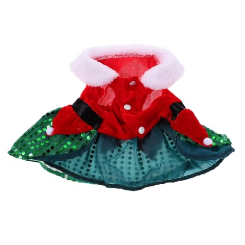HOLIDYOYO Weihnachtliches Haustierkleid Grün Glitzernde Pailletten Doppellagiger Tüllrock Kuscheliges Winter-Outfit für Katzen und Kleine Hunde Festliche Partykleidung für Foto-shootings und HOLIDYOYO Weihnachtliches Haustierkleid Grün Glitzernde Pailletten Doppellagiger Tüllrock Kuscheliges Winter-Outfit für Katzen und Kleine Hunde Festliche Partykleidung für Foto-shootings und von HOLIDYOYO