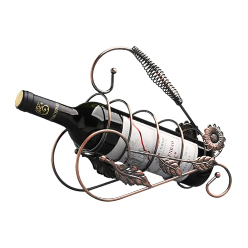 HOLIDYOYO Europäischer Stil Handheld Weinregal Kreativer Bronze Weinhalter Für Flaschen Vielseitige Dekoration Und Aufbewahrung Für Zuhause Bar Oder Restaurant von HOLIDYOYO