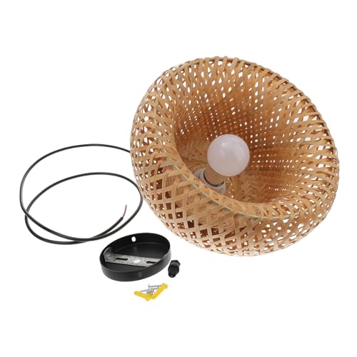 HOLIDYOYO Wicker Rattan Pendelleuchte mit natürlichem Lampenschirm Stecker Hängelampe Einfache Montage Dekorativ für Wohnzimmer Schlafzimmer Esszimmer Bar Natürliche Handwerkskunst HOLIDYOYO Wicker Rattan Pendelleuchte mit natürlichem Lampenschirm Stecker Hängelampe Einfache Montage Dekorativ für Wohnzimmer Schlafzimmer Esszimmer Bar Natürliche Handwerkskunst von HOLIDYOYO