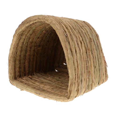 HOLIDYOYO Woven Hamster Nest Semienclosed Schlafplatz aus Naturstroh für Kleintiere Meerschweinchen Chinchilla und Hühner Gemütliches Sicheres Nest zur Schlaf und Legeunterlage HOLIDYOYO Woven Hamster Nest Semienclosed Schlafplatz aus Naturstroh für Kleintiere Meerschweinchen Chinchilla und Hühner Gemütliches Sicheres Nest zur Schlaf und Legeunterlage von HOLIDYOYO