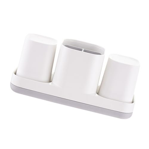 HOLIDYOYO Zahnbürstenhalter Weiß Aufbewahrungsregal mit Stabiler Basis Verschleißfest und Langlebig Platzsparend für Badezimmer und Toilette Hält Zahnbürste und Zahnpasta Trocken HOLIDYOYO Zahnbürstenhalter Weiß Aufbewahrungsregal mit Stabiler Basis Verschleißfest und Langlebig Platzsparend für Badezimmer und Toilette Hält Zahnbürste und Zahnpasta Trocken von HOLIDYOYO