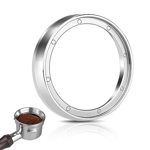 HOLIHOKY Dosierring 51mm, Edelstahl Dosing Funnel mit 8 Starken Magnetisch, Kaffee Dosierring Barista Zubehör Dosiertrichter, Kaffee Dosierring für 51mm Siebträger von HOLIHOKY