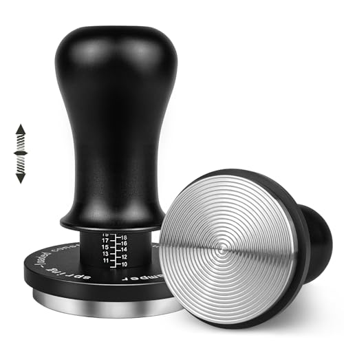 HOLIHOKY Tamper 51mm, Doppelfeder Kaffee Tamper mit 30lbs Konstanter Druck, Espresso Tamper mit Edelstahl 304 Gewindeboden für 51mm Siebträger von HOLIHOKY
