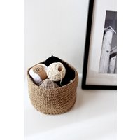 Eco Jute Korb/Badezimmer Lagerung Gehäkelt Körbe Pflanze Home Für Haus Küche von HOLLAforHOME