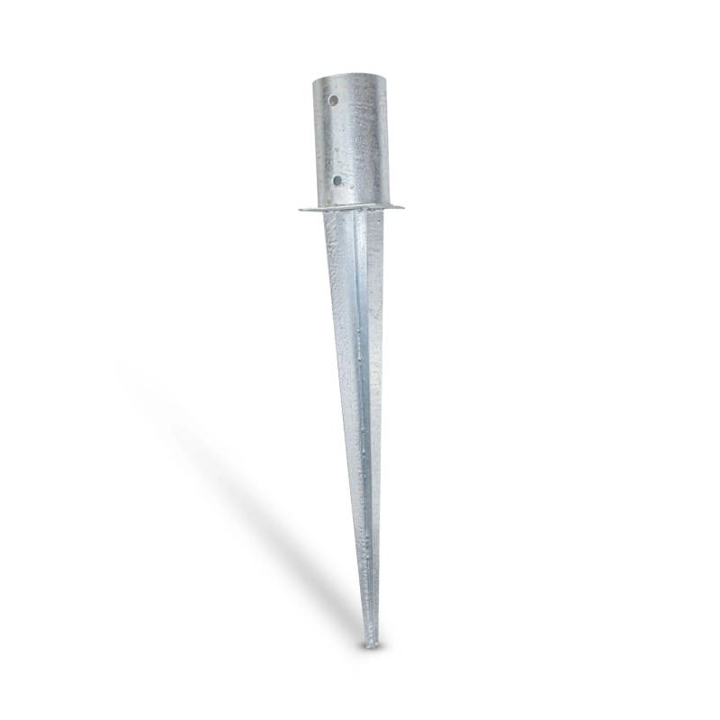 Hollmax Einschlagbodenhülse 81 mm für Rundholzpfosten Feuerverzinkt von HOLLMAX