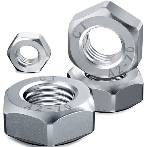 60 Stück Sechskantmuttern M6, HOLMOL Edelstahl Muttern M6, A2 V2A Edelstahlmutter Kits, DIN 934 Mutter Edelstahl, Sechskantmutter für Unterlegscheiben, Bolzen und Schrauben 60 Stück Sechskantmuttern M6, HOLMOL Edelstahl Muttern M6, A2 V2A Edelstahlmutter Kits, DIN 934 Mutter Edelstahl, Sechskantmutter für Unterlegscheiben, Bolzen und Schrauben von HOLMOL