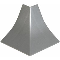 Außenecke passend zu Abschlussleisten Alu Silber, Außenkante pvc Küchenabschlussleiste 23x23 mm - Holzbrink von HOLZBRINK