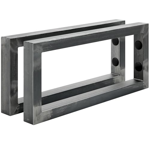 HOLZBRINK 2 Stück Wandkonsole Rohstahl mit Klarlack für Waschtisch, 350x150 mm, Design und stabil Waschtischhalterung, Handtuchhalter von HOLZBRINK