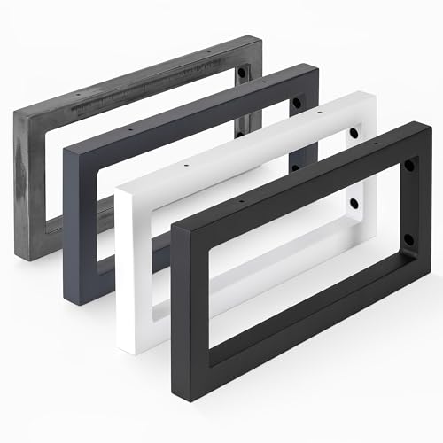 HOLZBRINK 2 Stück Wandkonsole Schwarz für Waschtisch, 300x150 mm, Design und stabil Waschtischhalterung, Handtuchhalter von HOLZBRINK