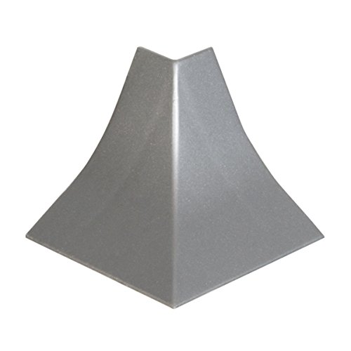 HOLZBRINK Außenecke passend zu Abschlussleisten Alu Silber, Außenkante PVC Küchenabschlussleiste 23x23 mm von HOLZBRINK
