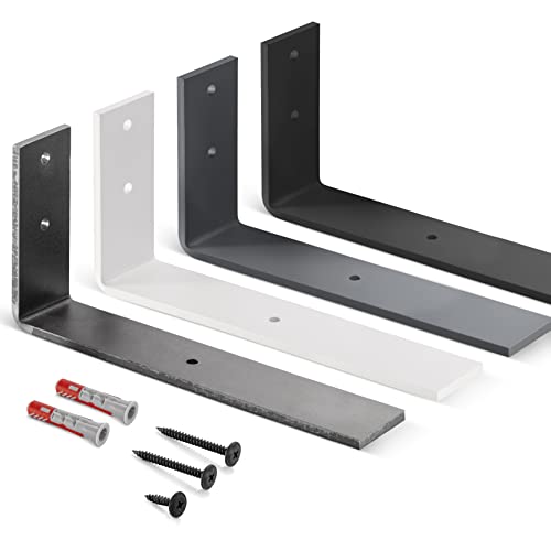 HOLZBRINK Regalträger Metall Regalhalter für Wandregal, Regalwinkel, Rohstahl mit Klarlack 250x100x40 mm, 8 Stück, HLR-L-250-0000 HOLZBRINK Regalträger Metall Regalhalter für Wandregal, Regalwinkel, Rohstahl mit Klarlack 250x100x40 mm, 8 Stück, HLR-L-250-0000 von HOLZBRINK