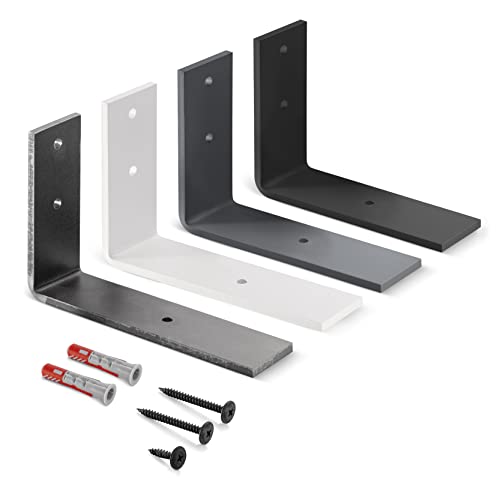 HOLZBRINK Regalträger Metall Regalhalter für Wandregal, Regalwinkel grau 150x100x40 mm, 1 Stück, HLR-L-150-7016 HOLZBRINK Regalträger Metall Regalhalter für Wandregal, Regalwinkel grau 150x100x40 mm, 1 Stück, HLR-L-150-7016 von HOLZBRINK