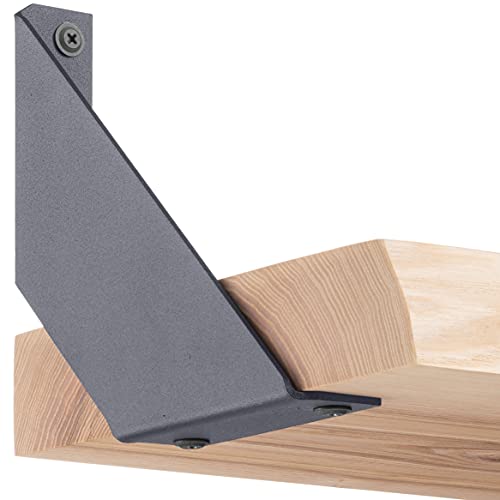 HOLZBRINK Regalträger Metall Regalhalter für Wandregal, Regalwinkel grau 150x150x30 mm, 1 Stück, HLR-V-150-7016 HOLZBRINK Regalträger Metall Regalhalter für Wandregal, Regalwinkel grau 150x150x30 mm, 1 Stück, HLR-V-150-7016 von HOLZBRINK