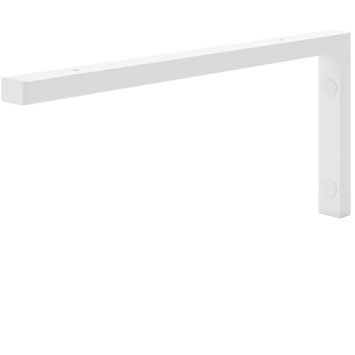 HOLZBRINK Regalwinkel Metall 45x20 cm HLA-B (1 St.) | Wandkonsole für Aufsatzwaschbecken, Schwerlastwinkel für Küchenregal, Wohnzimmerregal | Farbe: Weiß von HOLZBRINK