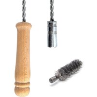 HOLZBRINK Schubstange Kesselstab STARR Öse M12 Länge 100cm + 30 mm Heizkesselbürste Kesselbürsten Ofenbürste Ofenrohr reinigen Reinigungsbürste von HOLZBRINK